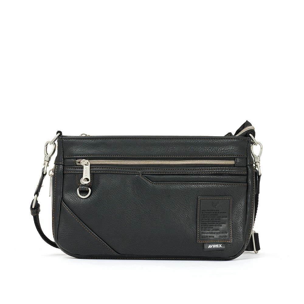 アビレックスショルダーバッグ2WAYAVIREXバッグ合皮横型ショルダーバッグアヴィレックスメンズショルダーバックブランド人気かっこいい斜めがけ斜め掛け30代40代50代60代AX5006
