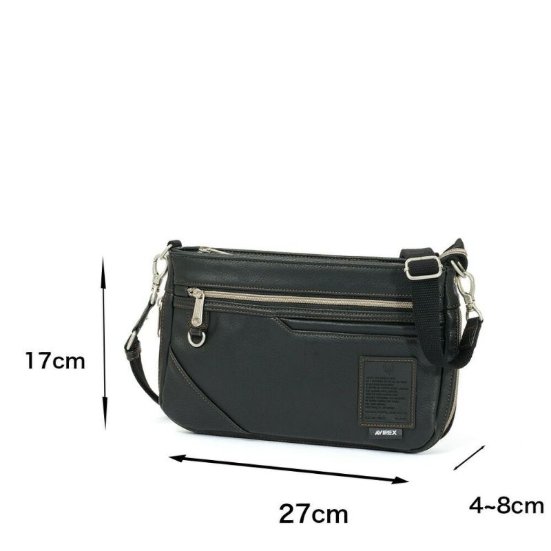 アビレックスショルダーバッグ2WAYAVIREXバッグ合皮横型ショルダーバッグアヴィレックスメンズショルダーバックブランド人気かっこいい斜めがけ斜め掛け30代40代50代60代AX5006
