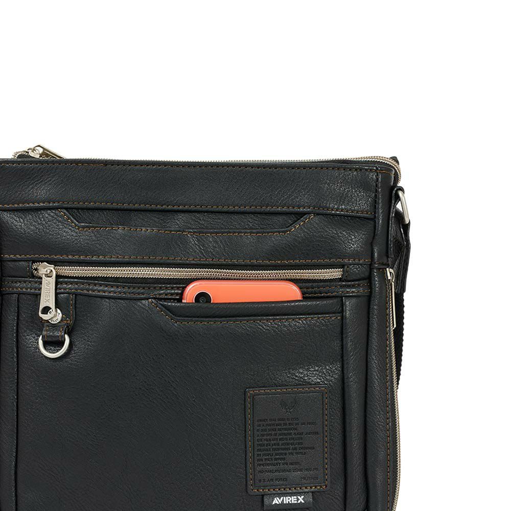 アビレックスショルダーバッグAVIREXバッグ合皮スクエアショルダーバッグアヴィレックスメンズショルダーバックブランド人気かっこいい斜めがけ斜め掛け30代40代50代60代AX5007