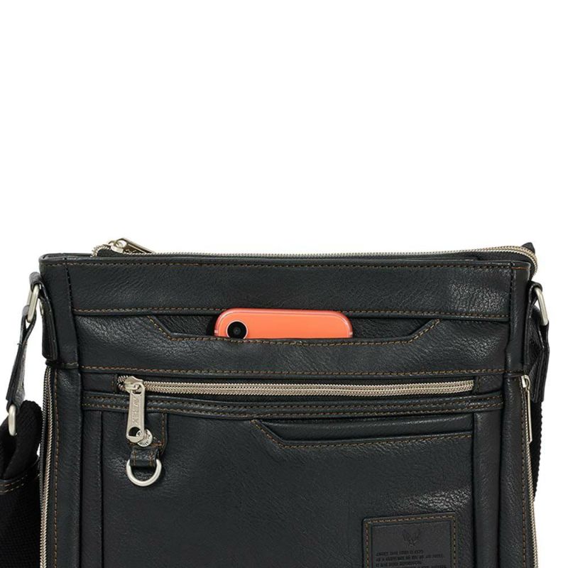 アビレックスショルダーバッグAVIREXバッグ合皮スクエアショルダーバッグアヴィレックスメンズショルダーバックブランド人気かっこいい斜めがけ斜め掛け30代40代50代60代AX5007