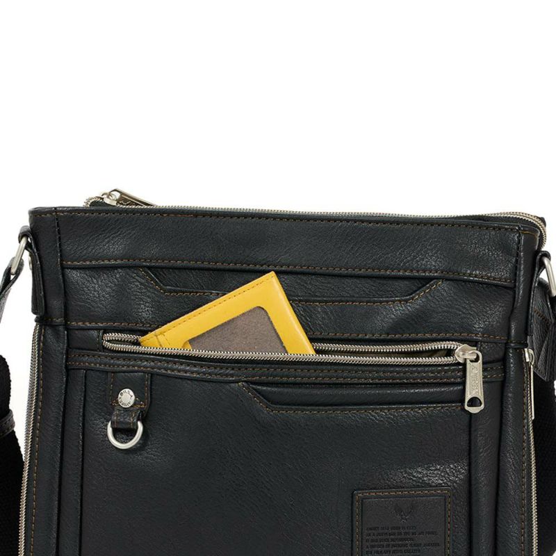 アビレックスショルダーバッグAVIREXバッグ合皮スクエアショルダーバッグアヴィレックスメンズショルダーバックブランド人気かっこいい斜めがけ斜め掛け30代40代50代60代AX5007