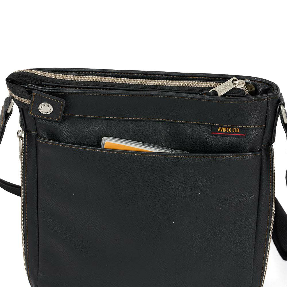 アビレックスショルダーバッグAVIREXバッグ合皮スクエアショルダーバッグアヴィレックスメンズショルダーバックブランド人気かっこいい斜めがけ斜め掛け30代40代50代60代AX5007