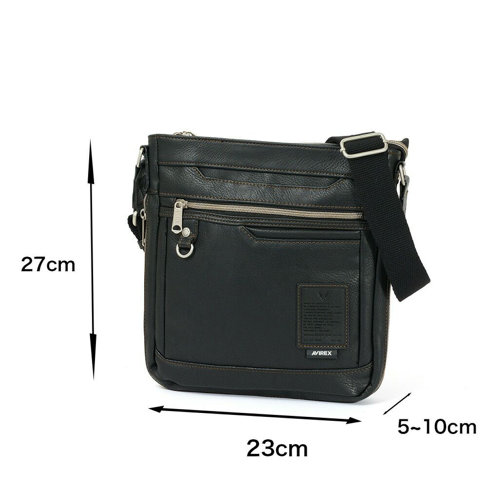 アビレックスショルダーバッグAVIREXバッグ合皮スクエアショルダーバッグアヴィレックスメンズショルダーバックブランド人気かっこいい斜めがけ斜め掛け30代40代50代60代AX5007