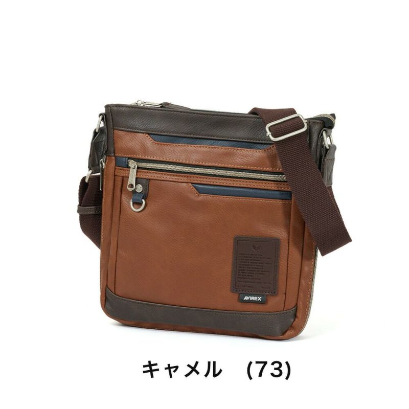 アビレックスショルダーバッグAVIREXバッグ合皮スクエアショルダーバッグアヴィレックスメンズショルダーバックブランド人気かっこいい斜めがけ斜め掛け30代40代50代60代AX5007