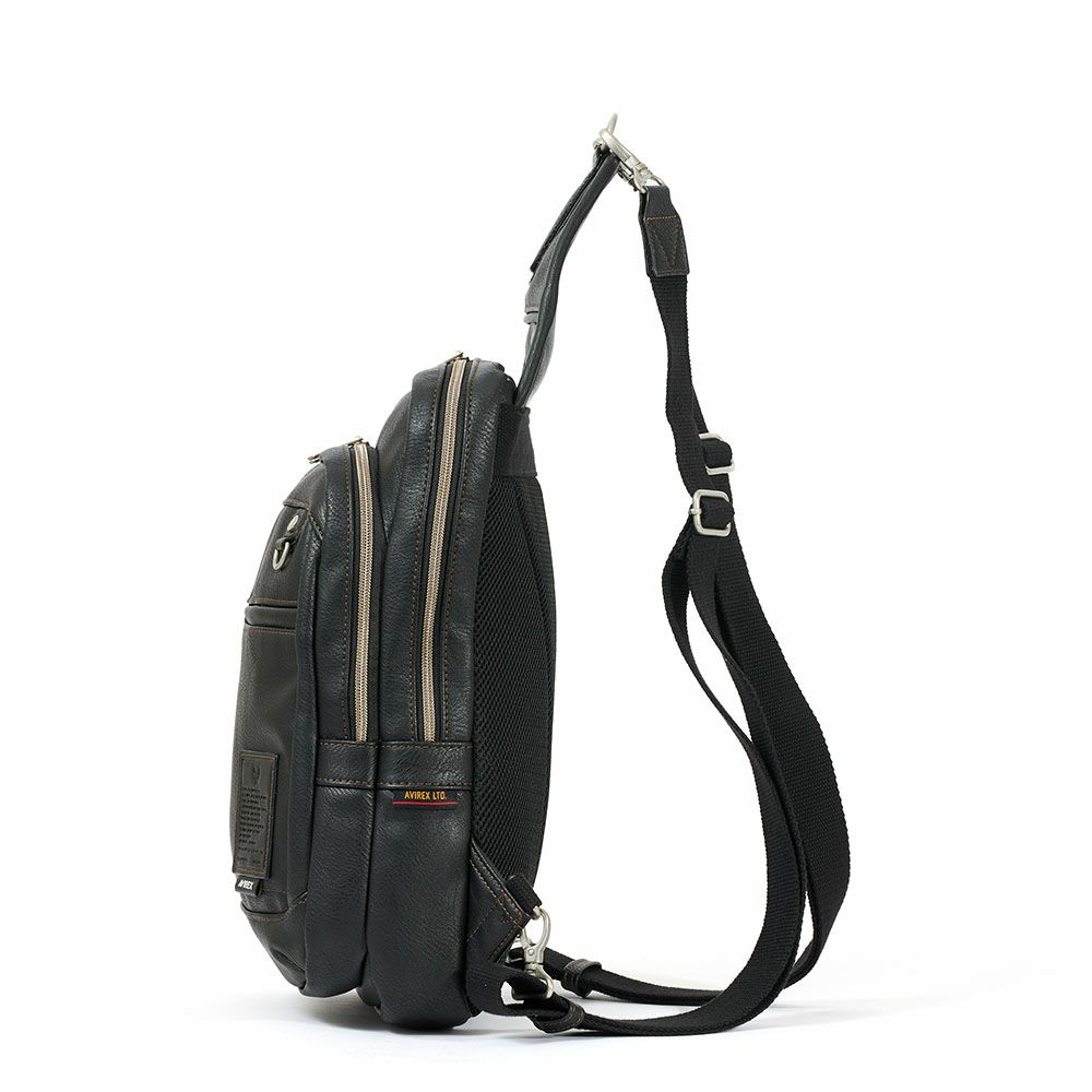 アビレックスリュックボディバッグ2WAYAVIREXバッグリュックサック大容量大きめ合皮ショルダーバッグアヴィレックスメンズブランド人気かっこいい斜めがけ斜め掛け30代40代50代60代AX5008
