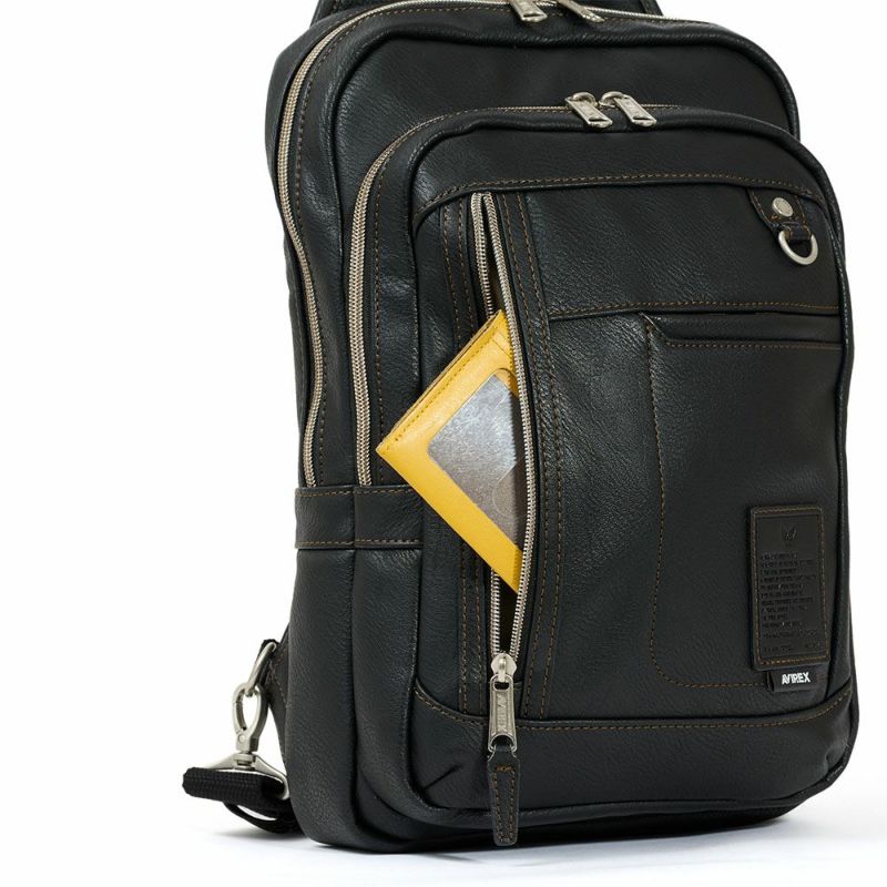 アビレックスリュックボディバッグ2WAYAVIREXバッグリュックサック大容量大きめ合皮ショルダーバッグアヴィレックスメンズブランド人気かっこいい斜めがけ斜め掛け30代40代50代60代AX5008