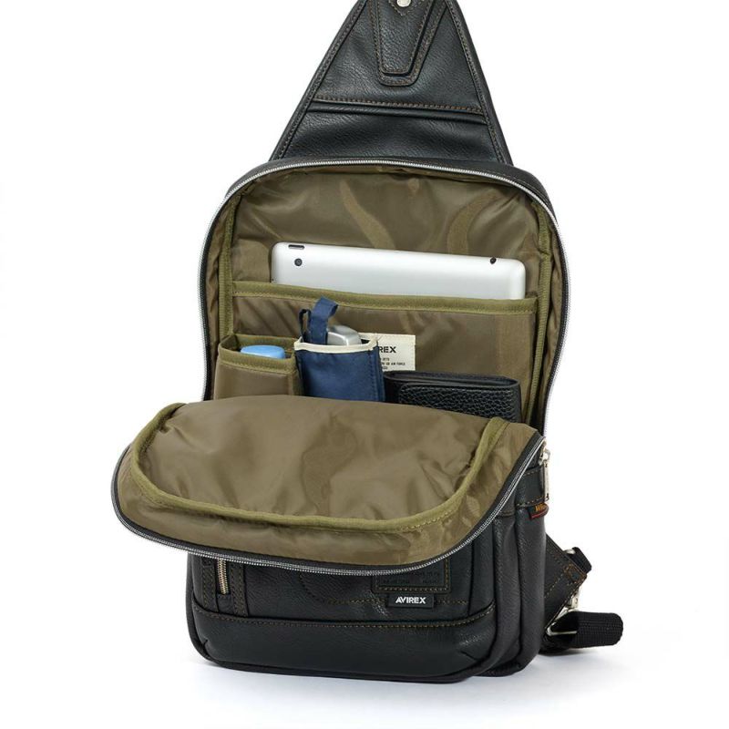 アビレックスリュックボディバッグ2WAYAVIREXバッグリュックサック大容量大きめ合皮ショルダーバッグアヴィレックスメンズブランド人気かっこいい斜めがけ斜め掛け30代40代50代60代AX5008