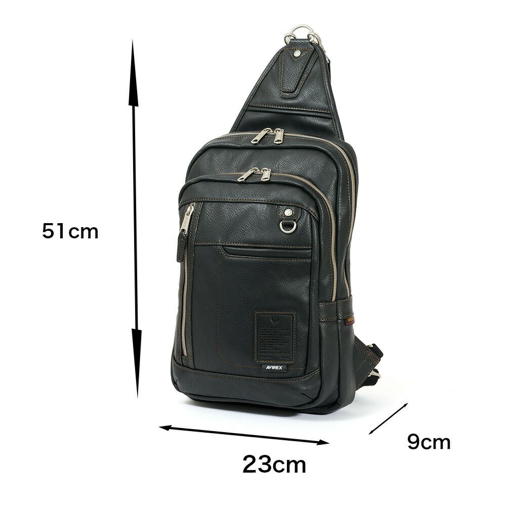 アビレックスリュックボディバッグ2WAYAVIREXバッグリュックサック大容量大きめ合皮ショルダーバッグアヴィレックスメンズブランド人気かっこいい斜めがけ斜め掛け30代40代50代60代AX5008