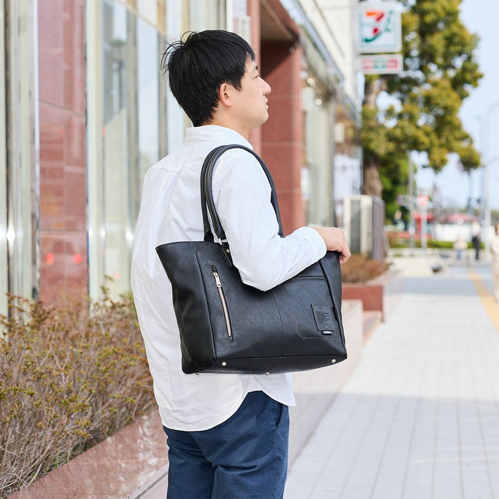 AVIREXアビレックストートバッグメンズ合皮横型肩掛けカバントートバッグトート大容量大きめアヴィレックスAX5009