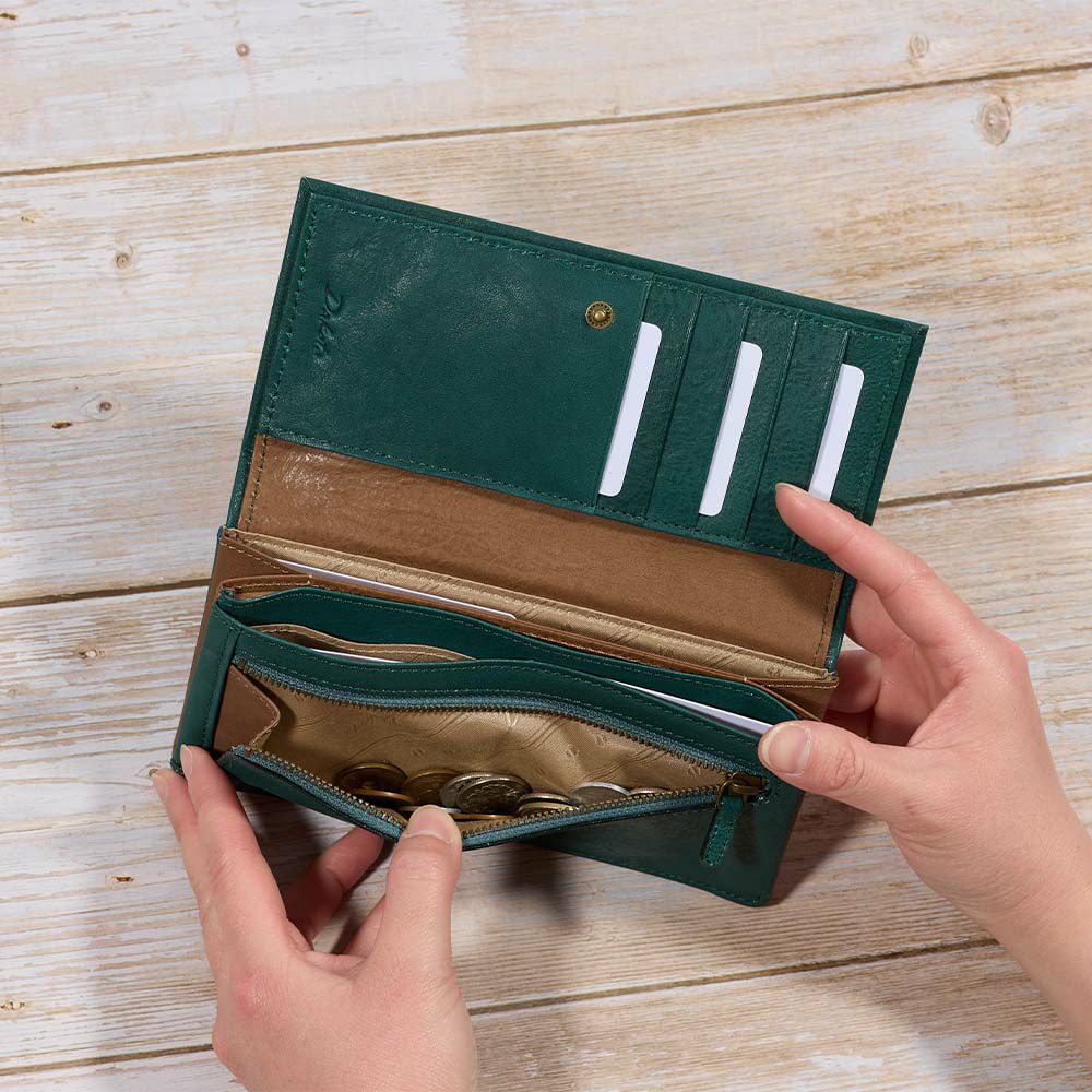 ダコタDakota長財布レディースピアッタかぶせ型財布薄いレディース財布レディース長財布本革革レザー大容量ブランドおしゃれ薄いカード入れ多いカードポケット多数31532