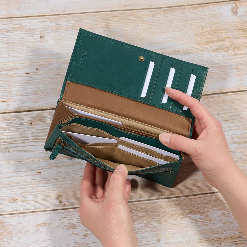 ダコタDakota長財布レディースピアッタかぶせ型財布薄いレディース財布レディース長財布本革革レザー大容量ブランドおしゃれ薄いカード入れ多いカードポケット多数31532