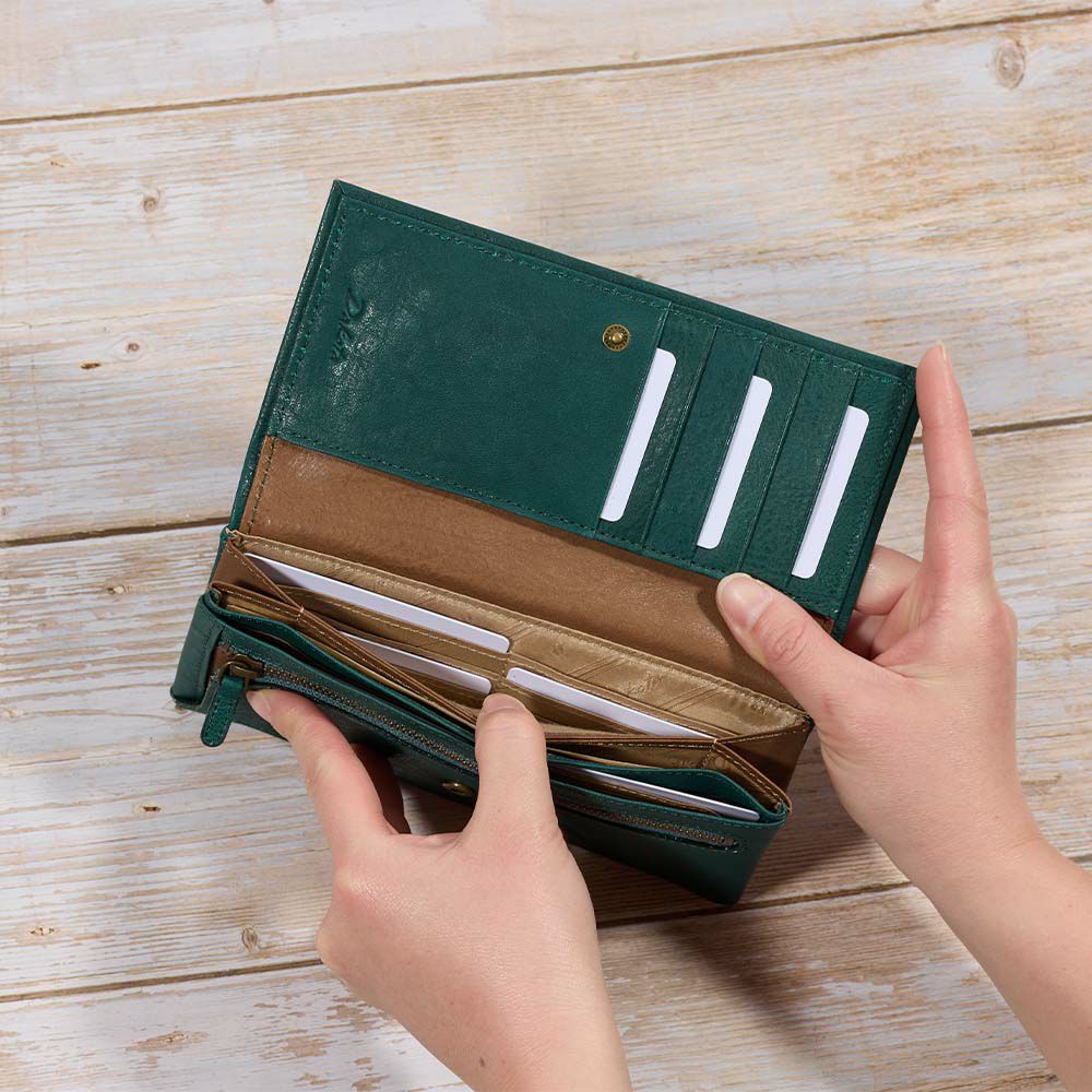 ダコタDakota長財布レディースピアッタかぶせ型財布薄いレディース財布レディース長財布本革革レザー大容量ブランドおしゃれ薄いカード入れ多いカードポケット多数31532