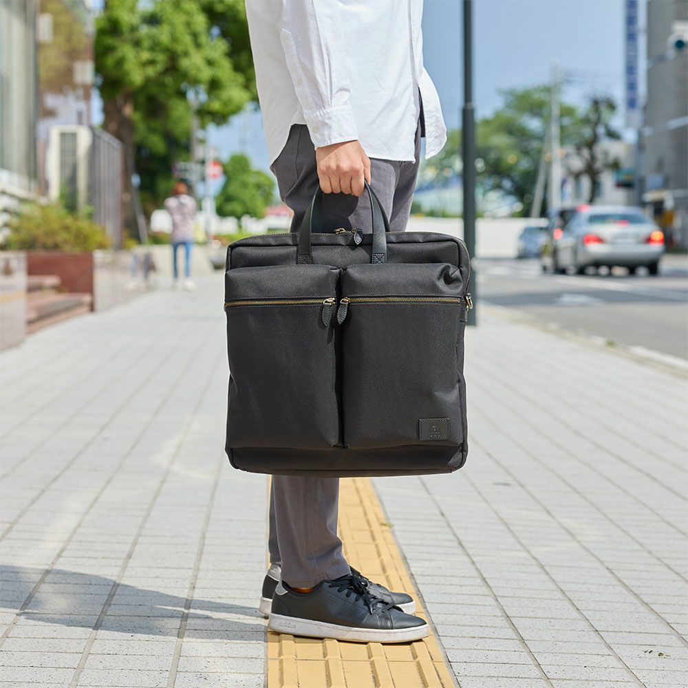 HakutaiビジネスバッグブリーフケースヘルメットバッグブランドA4大容量大きめメンズビジネスビジネスバックカバンナイロン鎧布100-GF-01