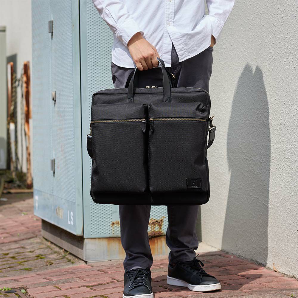 HakutaiビジネスバッグブリーフケースヘルメットバッグブランドA4大容量大きめメンズビジネスビジネスバックカバンナイロン鎧布100-GF-01