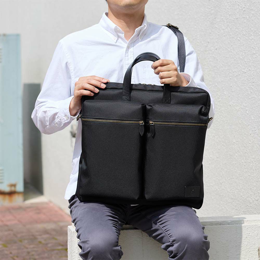HakutaiビジネスバッグブリーフケースヘルメットバッグブランドA4大容量大きめメンズビジネスビジネスバックカバンナイロン鎧布100-GF-01