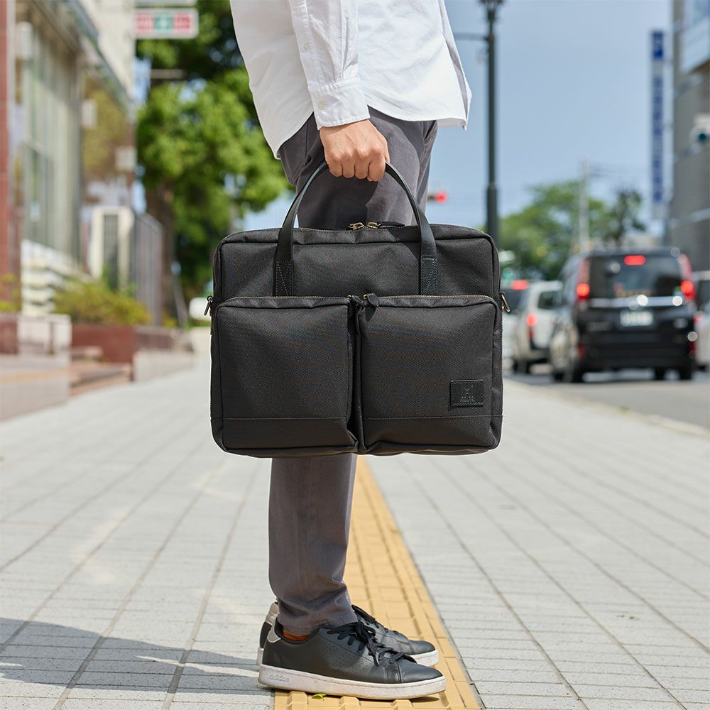 HakutaiビジネスバッグブリーフケースブリーフバッグブランドA4大容量大きめメンズビジネスビジネスバックカバンナイロン丈夫鎧布100-GF-02