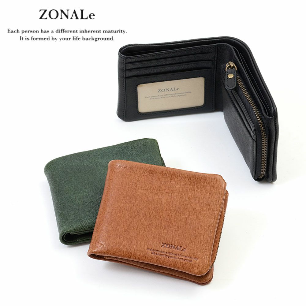 ZONALe財布二つ折りゾナール二つ折り財布本革革レザーメンズレディースカプリ折りたたみ2つ折りミドルウォレットカードがたくさん入るブランドおしゃれ人気大容量ギフトプレゼント31322