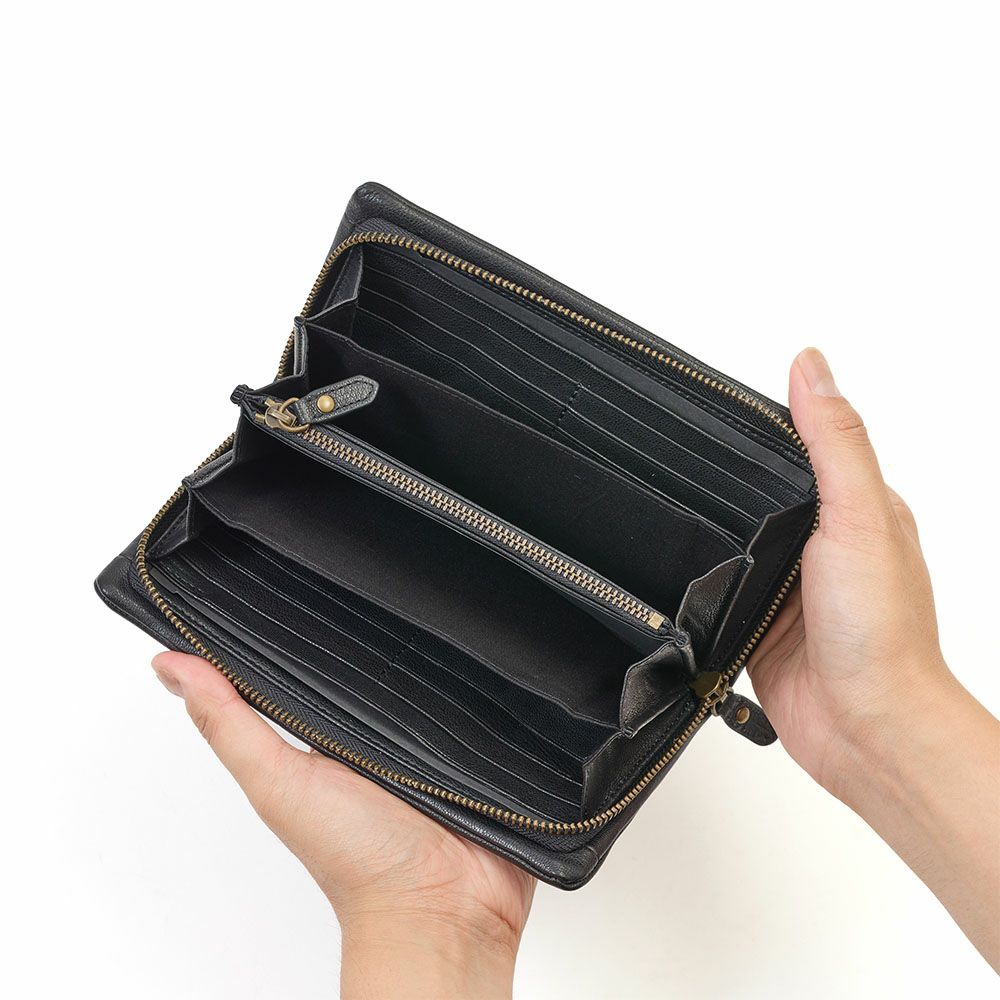 ゾナール長財布ZONALe財布本革革レザーメンズレディースラウンドファスナーファスナー付きカプリ大容量彼氏男性ロングウォレットブランド人気おしゃれギフトプレゼント人気31324