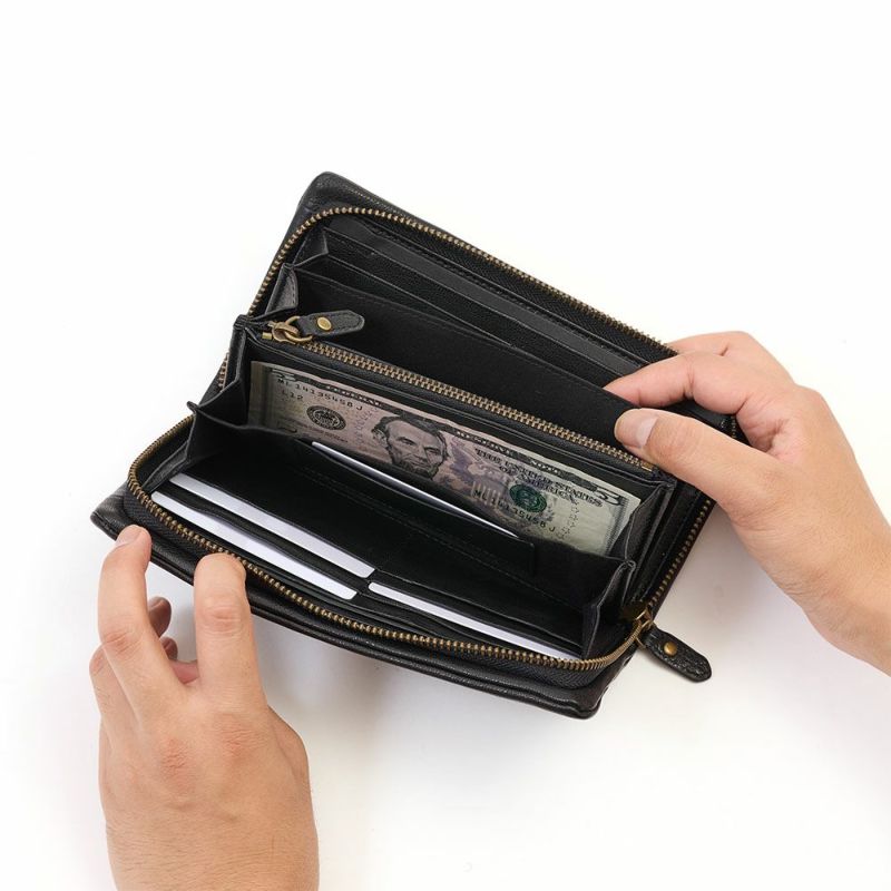 ゾナール長財布ZONALe財布本革革レザーメンズレディースラウンドファスナーファスナー付きカプリ大容量彼氏男性ロングウォレットブランド人気おしゃれギフトプレゼント人気31324