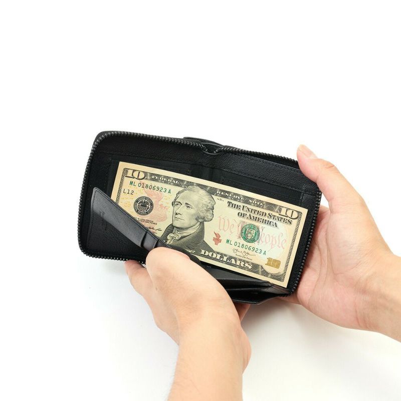 ZONALe財布ゾナール二つ折りラウンドファスナーメンズレディース二つ折り財布ストラト本革革牛革レザー2つ折り2つ折り財布ファスナーミドルウォレット人気ブランドコンパクト日本製31352