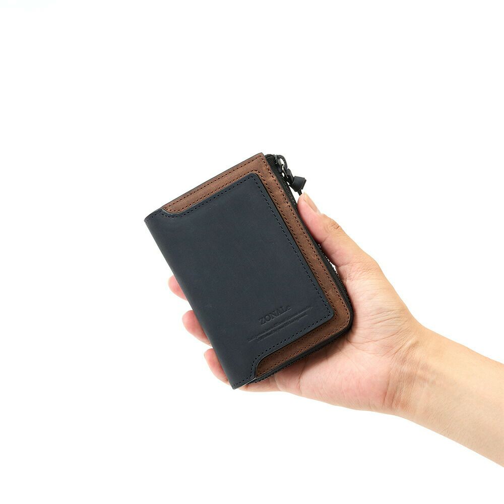 ZONALe財布二つ折り財布ゾナール二つ折り2つ折り本革革レザーメンズストラト折りたたみ小銭入れ付きファスナーブランドおしゃれ縦型タテ型人気大容量ギフトプレゼント男性日本製31354