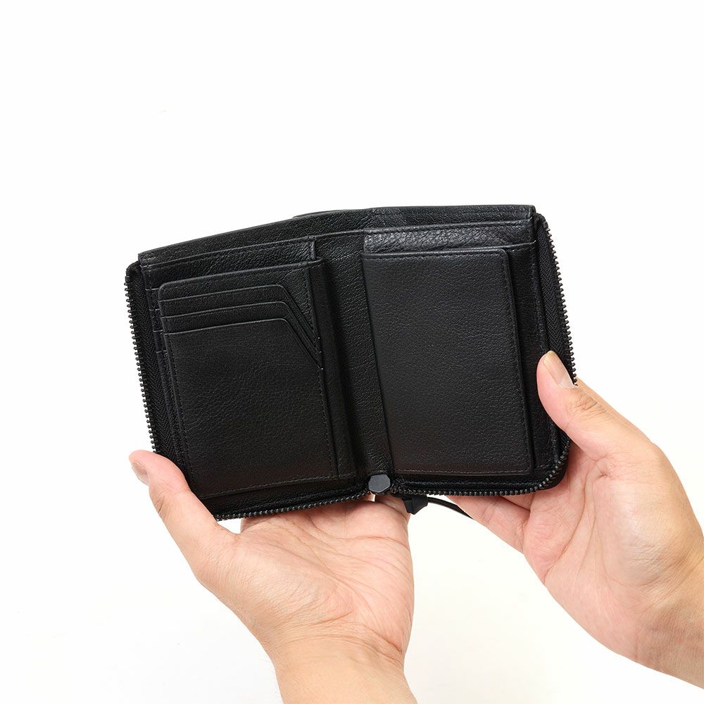 ZONALe財布二つ折り財布ゾナール二つ折り2つ折り本革革レザーメンズストラト折りたたみ小銭入れ付きファスナーブランドおしゃれ縦型タテ型人気大容量ギフトプレゼント男性日本製31354