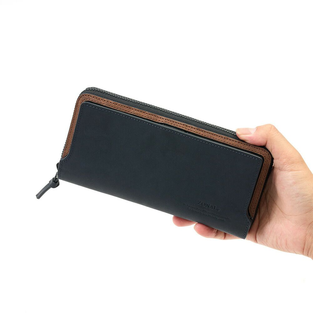 ZONALe長財布ゾナールラウンドファスナー財布本革革レザーメンズレディースストラトファスナー付きロングウォレットメンズ財布小銭入れ付きブランド人気大容量彼氏おしゃれ日本製31355