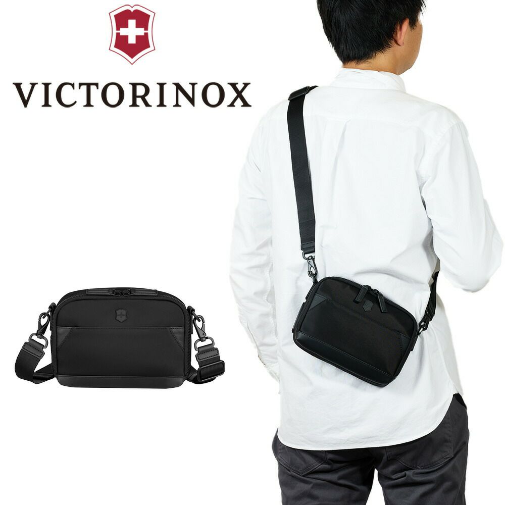 ビクトリノックスショルダーバッグVICTORINOX2Lアロックスネロコンパクトクロスボディバッグショルダーバッグビジネスバッグメンズ斜め掛け斜めがけ小さめ小さいブランド612768