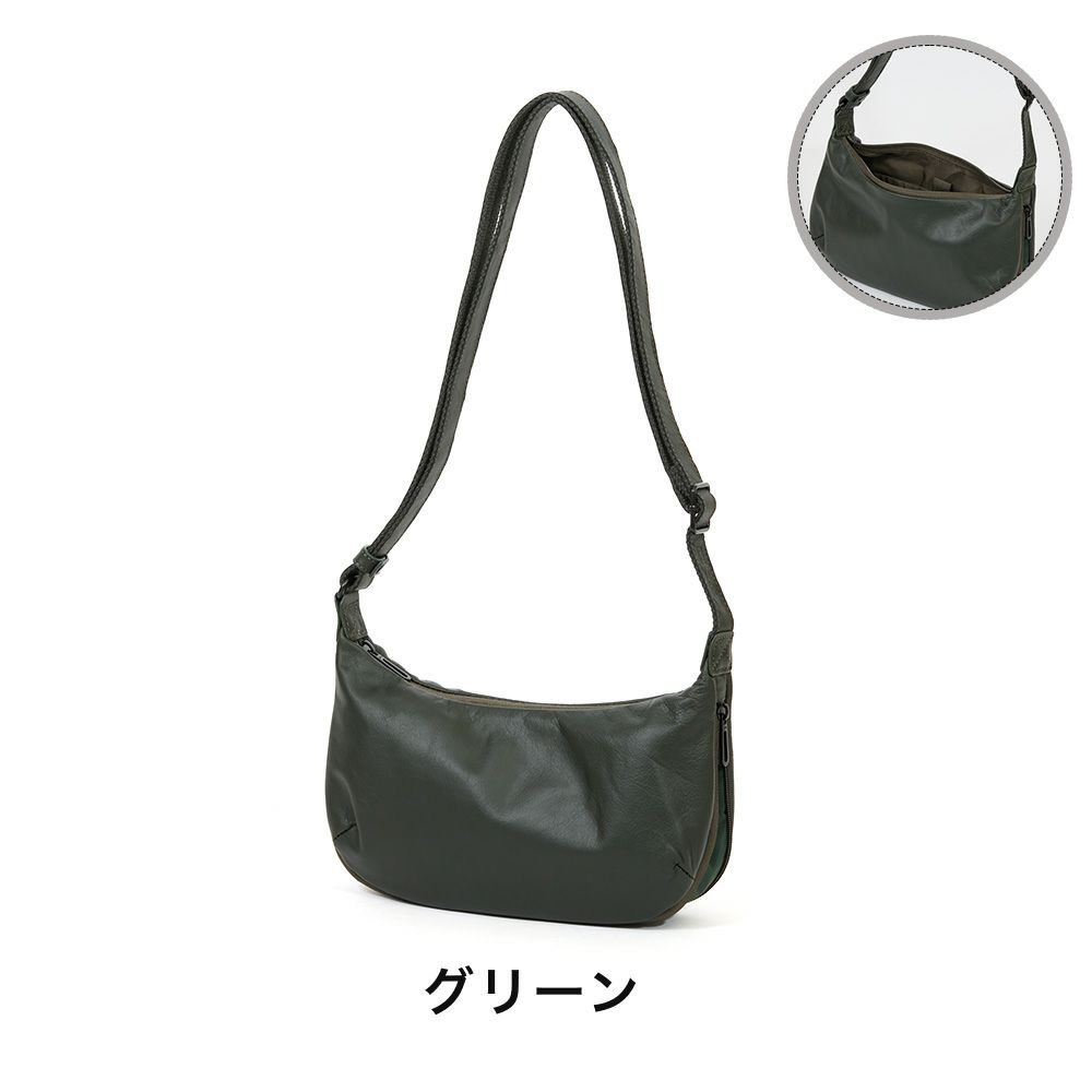 DOUBLESダブルスショルダーバッグバッグメンズレディース三日月型小さめ本革革レザー斜めがけ斜め掛け30代40代50代JPJ-1300