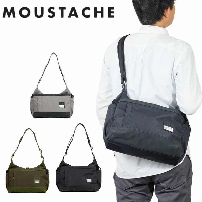 MOUSTACHEショルダーバッグムスタッシュA4大容量大きめメンズレディース斜めがけ斜め掛けおしゃれかっこいいカジュアル人気通学軽量ブランド大人30代40代50代JIB0450