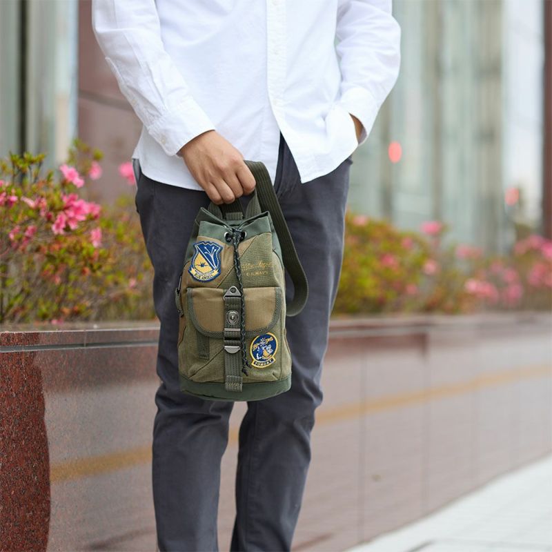 AVIREXアビレックス2WAYボンサックボディバッグショルダーバッグトップガン2TOPGUNIIメンズレディースアヴィレックス斜めがけ斜め掛け巾着巾着バッグAVX3529K