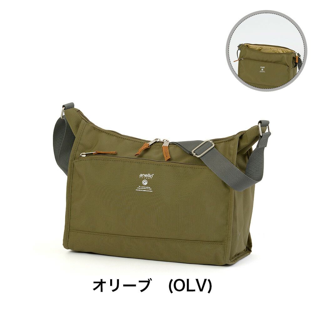 アネログランデショルダーバッグレディースファスナー付きanelloGRANDEバッグ軽量人気おしゃれ斜めがけブランド小さめ撥水CABINA5ショルダーバッグGTM0172Z