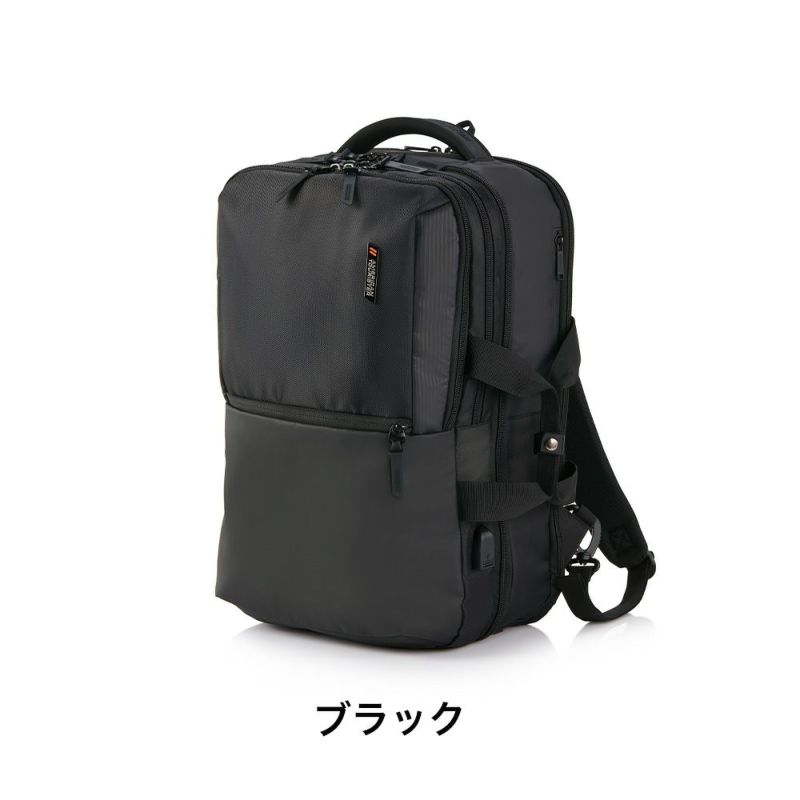 【正規取扱店】アメリカンツーリスターリュックAmericanTouristerメンズ34LB4A4セグノバックパック4ビジネスリュック2WAY大きめ通勤出張1泊2泊大容量ブランドレインカバーUSBポート149576