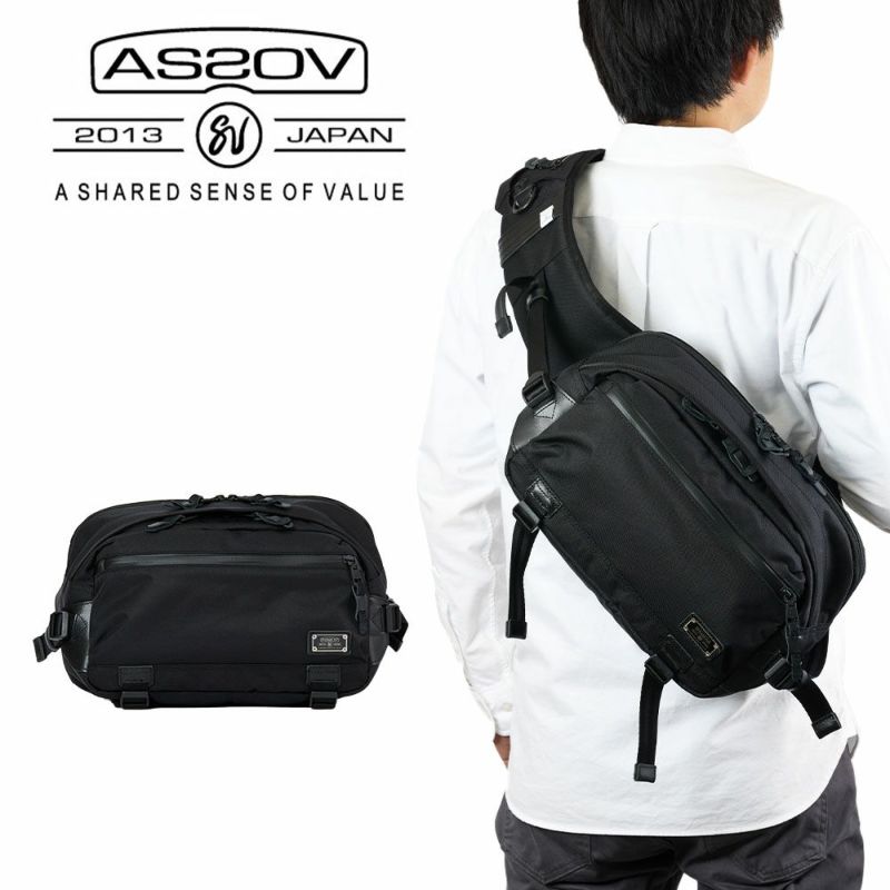 アッソブウエストバッグボディバッグバッグAS2OVASSOVメンズレディースショルダーバッグブランドナイロン評判丈夫大容量人気黒おすすめ大きめ正規品CORDURADOBBY305DWAISTBAGL061402