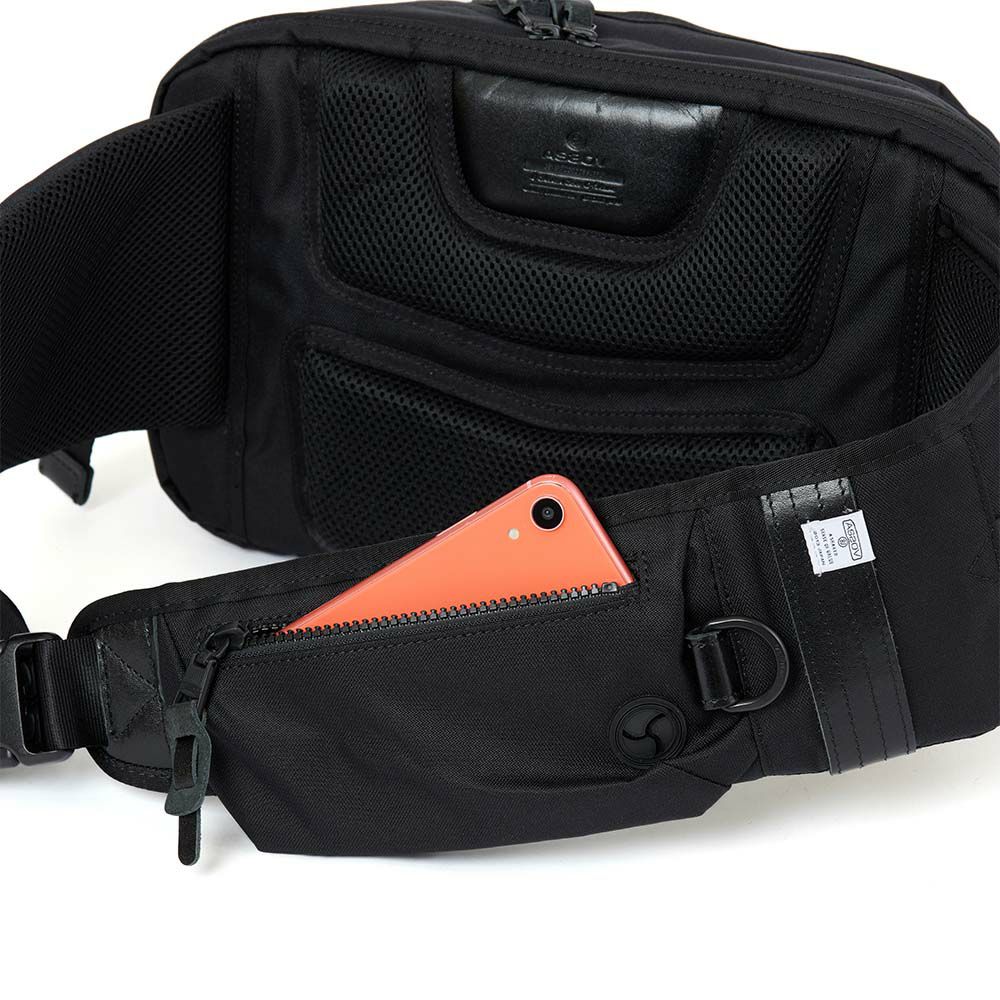 アッソブウエストバッグボディバッグバッグAS2OVASSOVメンズレディースショルダーバッグブランドナイロン評判丈夫大容量人気黒おすすめ大きめ正規品CORDURADOBBY305DWAISTBAGL061402