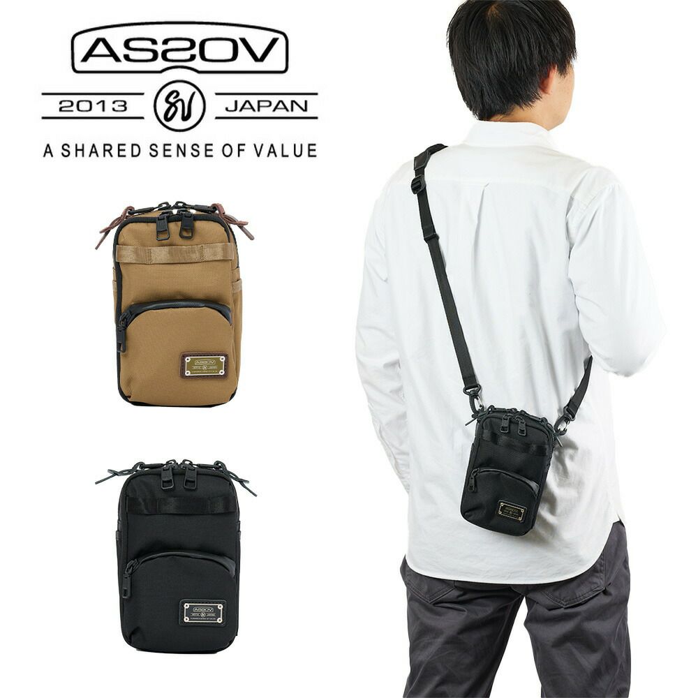 アッソブミニショルダーバッグバッグAS2OVメンズレディースASSOVブランドナイロン評判丈夫小さめ人気黒おすすめ正規品DOBBY305DWALLETSHOULDERウォレットショルダーサコッシュ062100