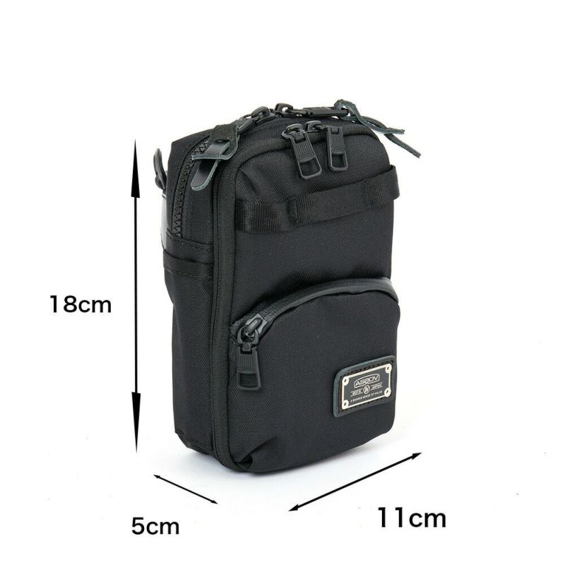 アッソブミニショルダーバッグバッグAS2OVメンズレディースASSOVブランドナイロン評判丈夫小さめ人気黒おすすめ正規品DOBBY305DWALLETSHOULDERウォレットショルダーサコッシュ062100