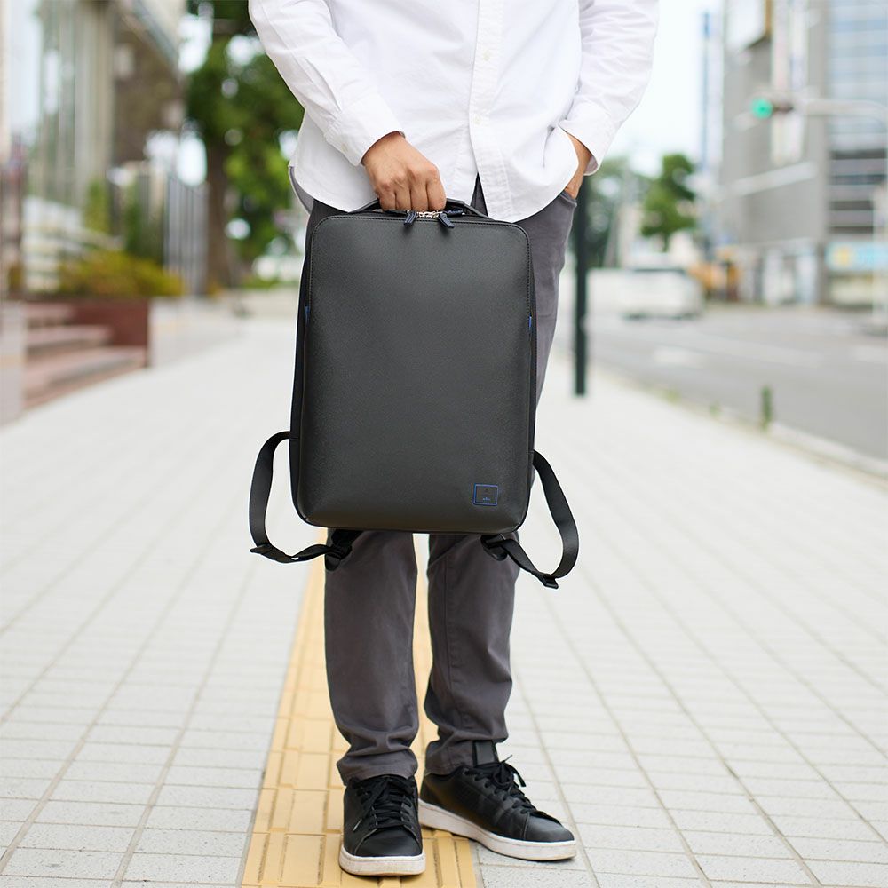 ランバンオンブルービジネスリュックLANVINenBleuビジネスバッグリュックホームズメンズレディースA4ビジネスバックバッグビジネス2WAY薄型軽いコンパクトブランドおしゃれ523711