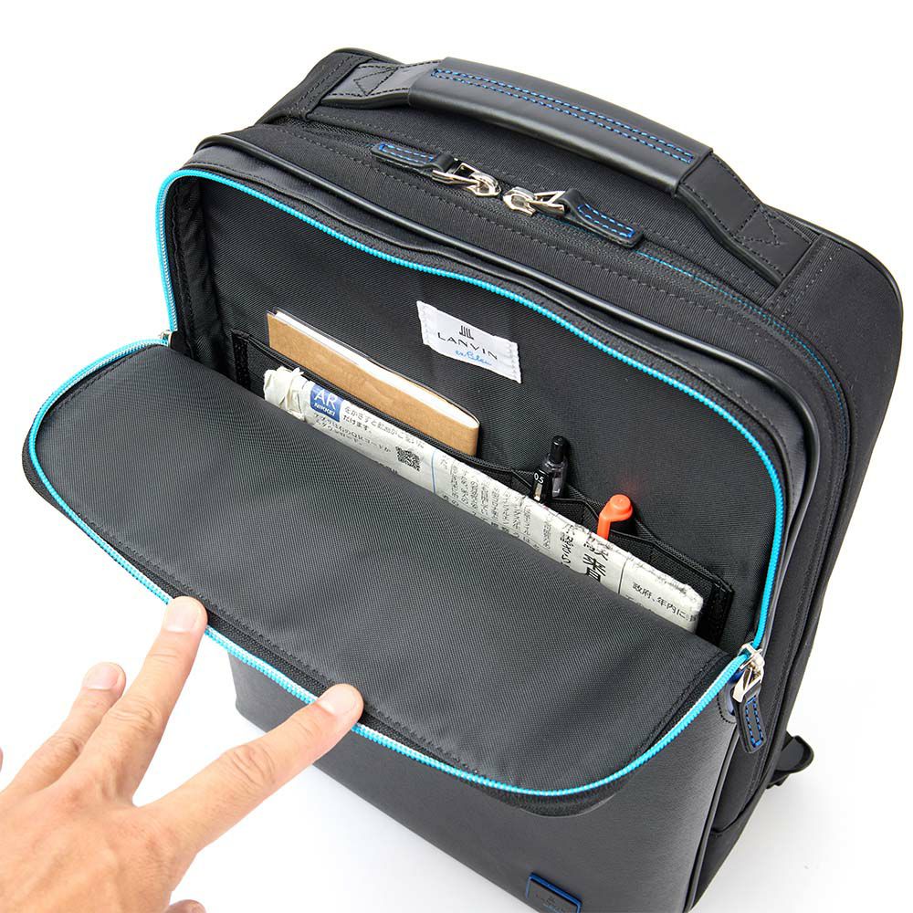 ランバンオンブルービジネスリュックLANVINenBleuビジネスバッグリュックホームズメンズレディースA4ビジネスバックバッグビジネス2WAY薄型軽いコンパクトブランドおしゃれ523711