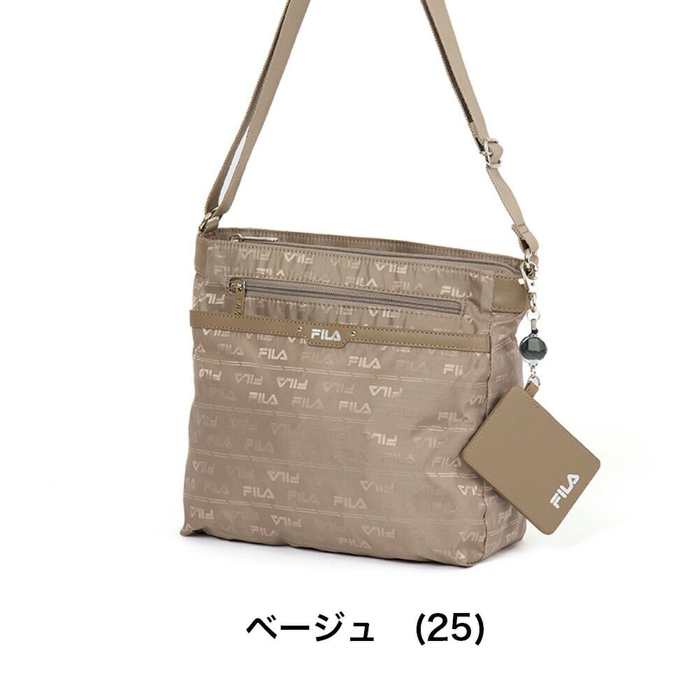 フィラショルダーバッグFILAレディーススクエアバッグ軽量多収納人気斜めがけブランド小さめマザーズバッグファスナー付きおしゃれかわいい大人30代40代50代7691