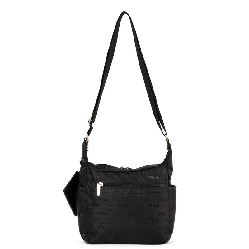 フィラショルダーバッグFILAレディースファスナー付き横型バッグ軽量多収納人気斜めがけブランド小さめマザーズバッグおしゃれかわいい大人30代40代50代7693
