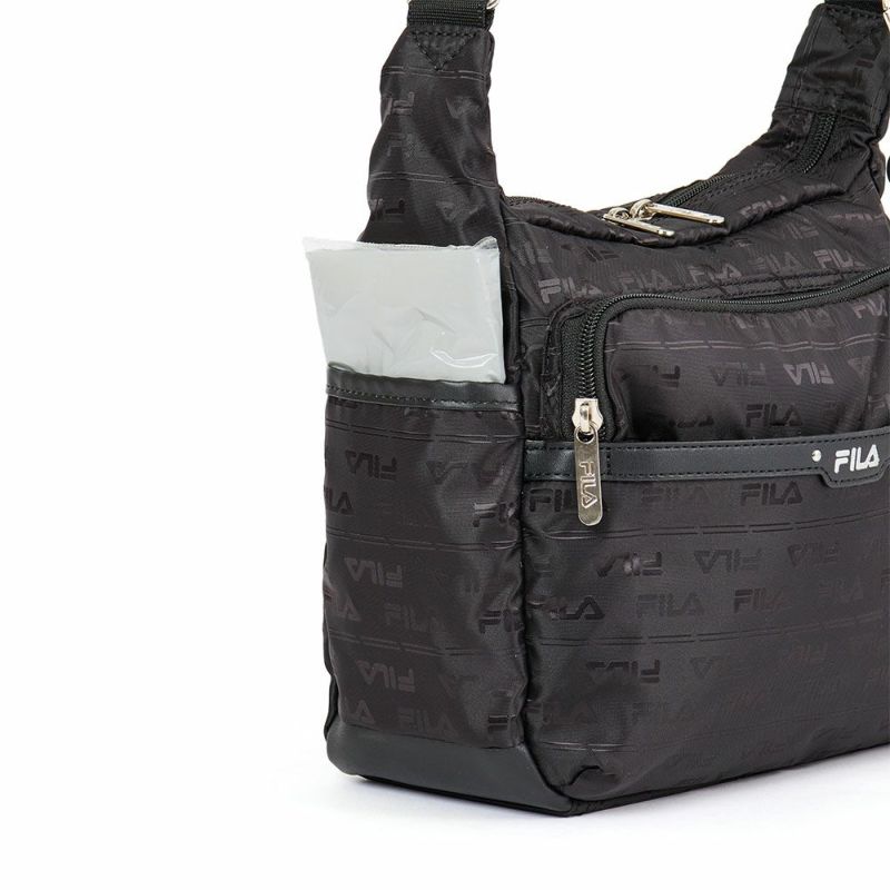 フィラショルダーバッグFILAレディースファスナー付き横型バッグ軽量多収納人気斜めがけブランド小さめマザーズバッグおしゃれかわいい大人30代40代50代7693