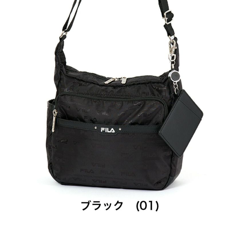 フィラショルダーバッグFILAレディースファスナー付き横型バッグ軽量多収納人気斜めがけブランド小さめマザーズバッグおしゃれかわいい大人30代40代50代7693