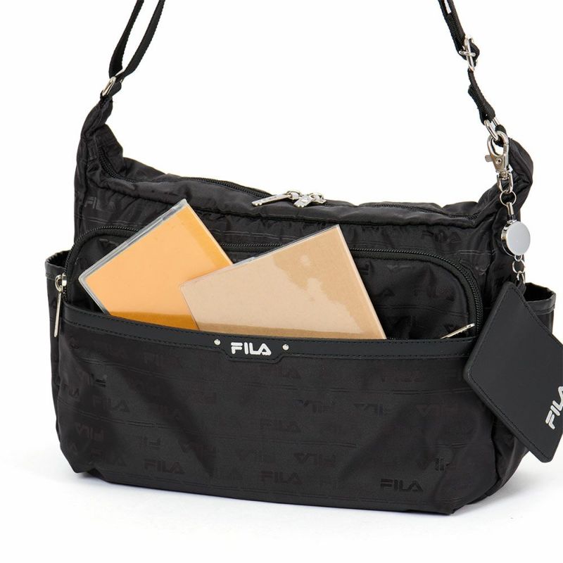 フィラショルダーバッグFILAレディースファスナー付き船形三日月型バッグ軽量多収納人気斜めがけブランド大きめマザーズバッグおしゃれかわいい大人30代40代50代7694