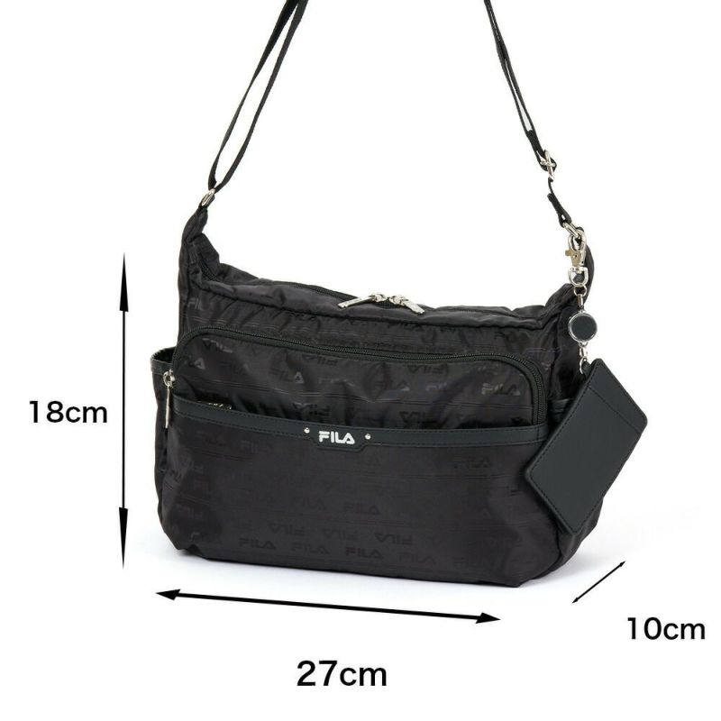 フィラショルダーバッグFILAレディースファスナー付き船形三日月型バッグ軽量多収納人気斜めがけブランド大きめマザーズバッグおしゃれかわいい大人30代40代50代7694