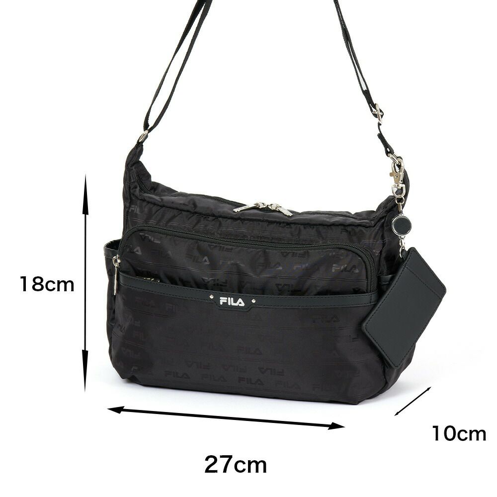 フィラショルダーバッグFILAレディースファスナー付き船形三日月型バッグ軽量多収納人気斜めがけブランド大きめマザーズバッグおしゃれかわいい大人30代40代50代7694