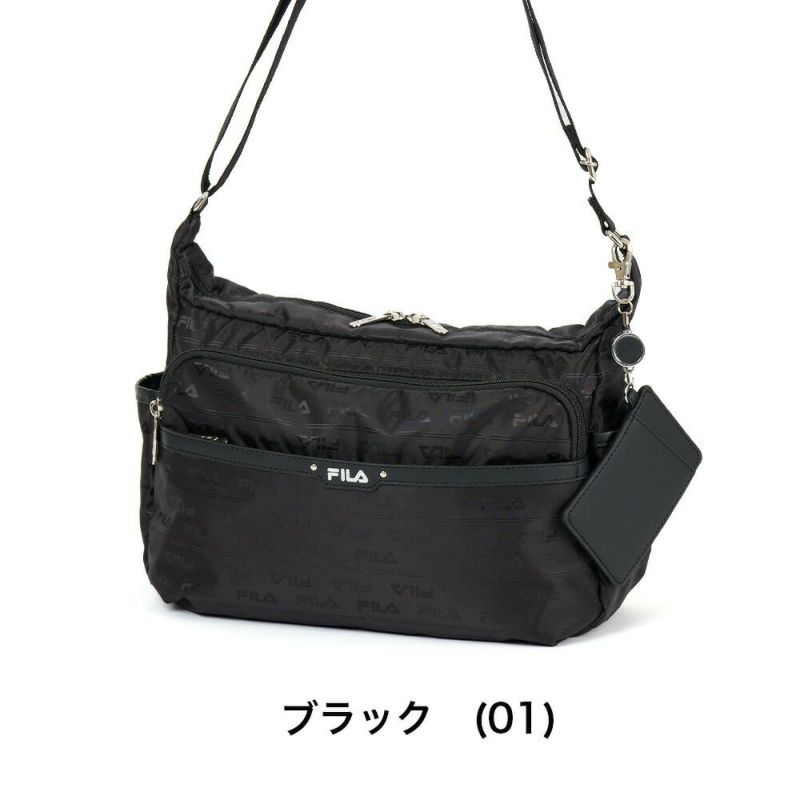 フィラショルダーバッグFILAレディースファスナー付き船形三日月型バッグ軽量多収納人気斜めがけブランド大きめマザーズバッグおしゃれかわいい大人30代40代50代7694