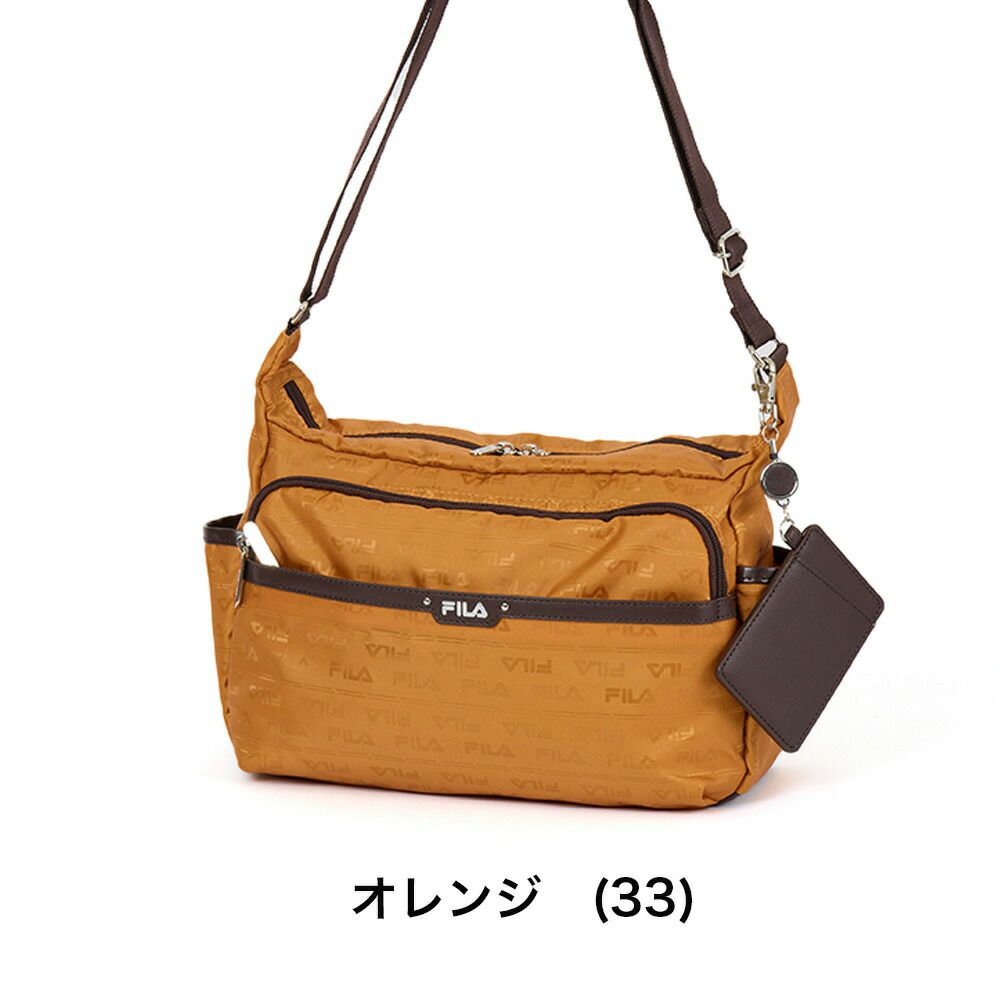 フィラショルダーバッグFILAレディースファスナー付き船形三日月型バッグ軽量多収納人気斜めがけブランド大きめマザーズバッグおしゃれかわいい大人30代40代50代7694