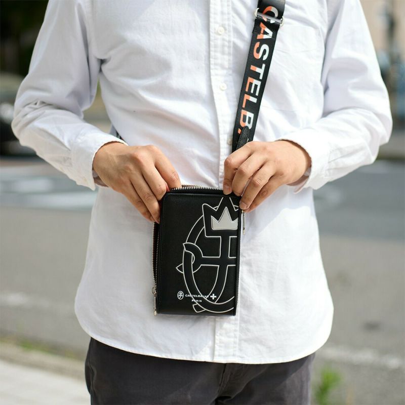 カステルバジャックミニショルダーバッグバッグCASTELBAJACウプラ本革レザースマホショルダーバッグスマホポーチ財布メンズレディースミニショルダーバッグブランド大人男性人気54121