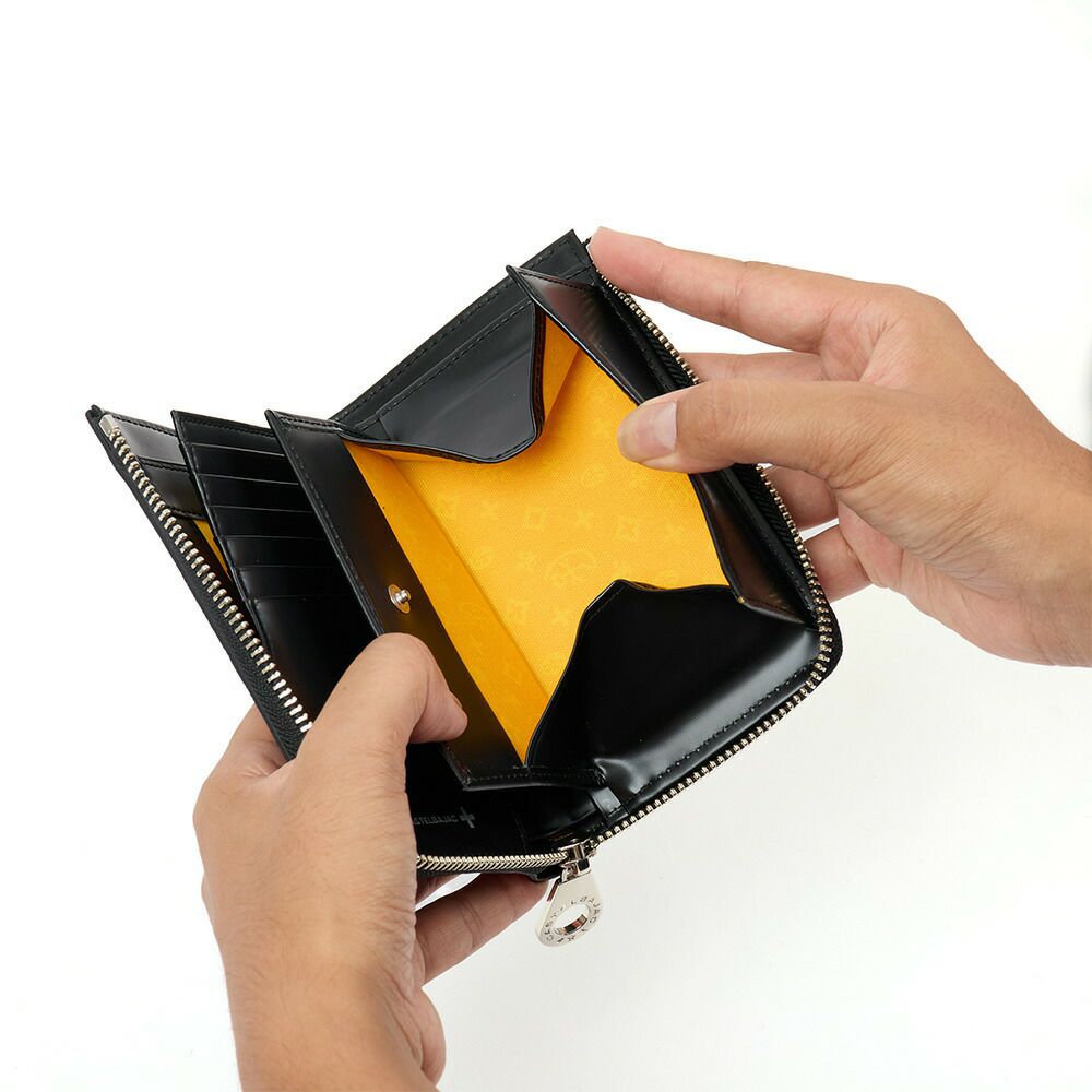 カステルバジャック財布二つ折りミドルウォレットウプラファスナー縦型メンズレディースCASTELBAJAC小銭入れあり二つ折り財布2つ折り財布本革レザー人気ブランド大人男性30代40代50代54623